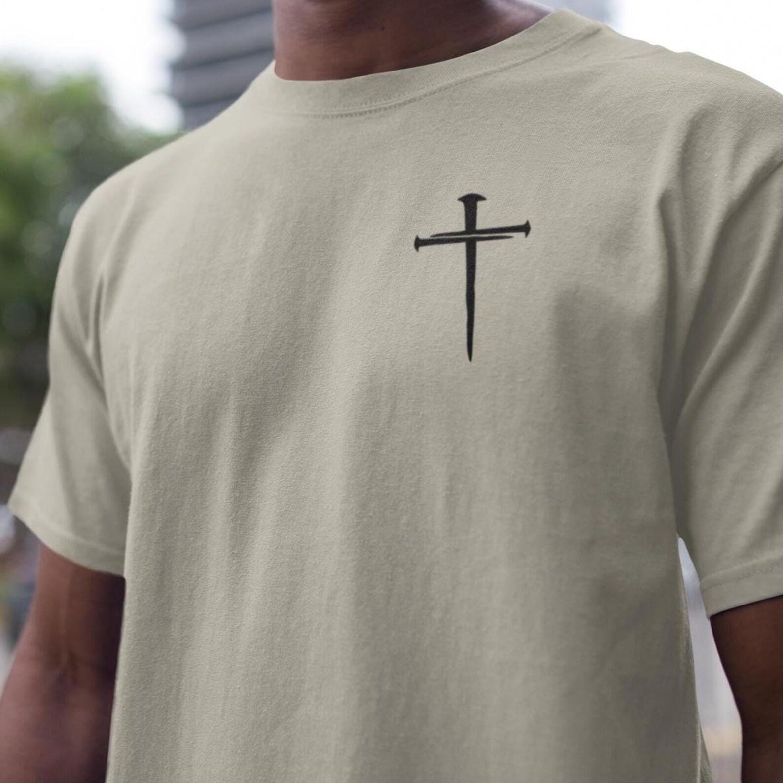 Faith Cross Graphic Tee, Christian Gift 4XL