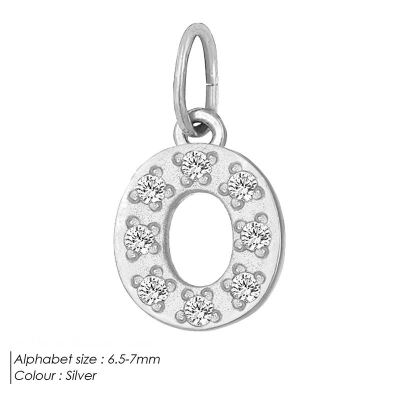 Europäischer & Amerikanischer Vollpavé Diamant Edelstahl Buchstabenanhänger mit DIY Zirkon Halskette & Armband Optionen