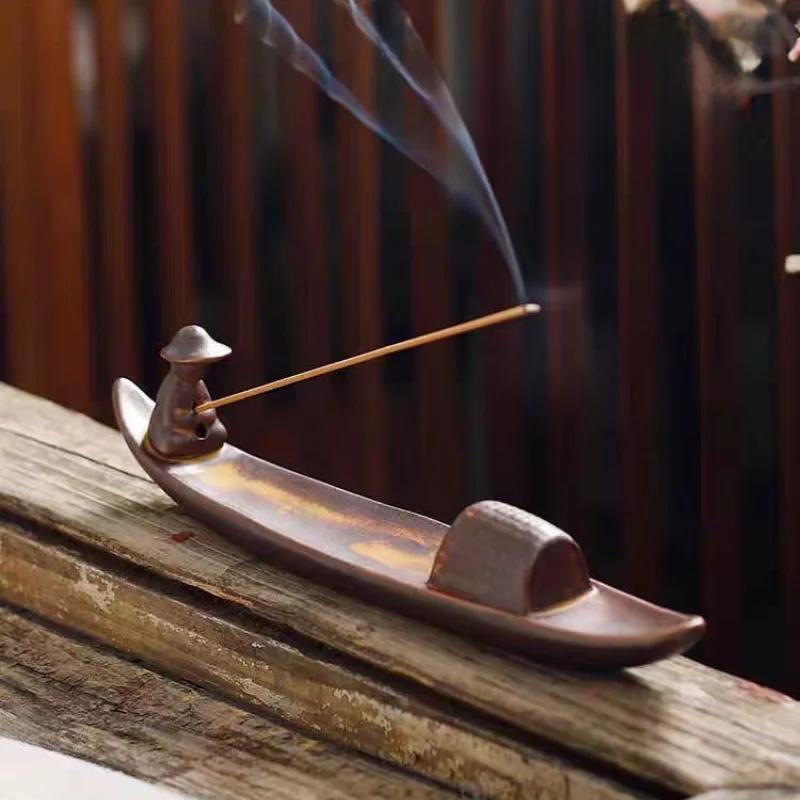 Keramischer horizontaler Räucherstäbchenhalter, Räucherstäbchen, Kreativ, Angeln, Angeln, Aloe-Räucherstäbchen, Räucherstäbchenhalter Großhandel