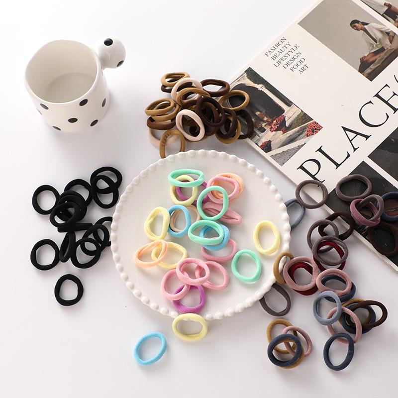 Elastico per Capelli in Pelle da Donna Senza Cuciture ad Alta Elasticità - Accessorio Scrunchie Base per Coda di Cavallo