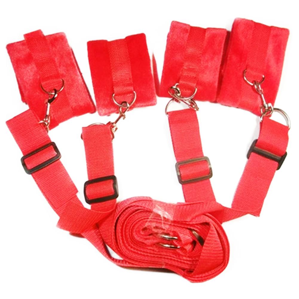 Couple Bed Bondage Toys Sex Bondage Multiple Pose Restraint Erotic Products Suitable For Adults Handcuffs Footcuffs Slave Toy