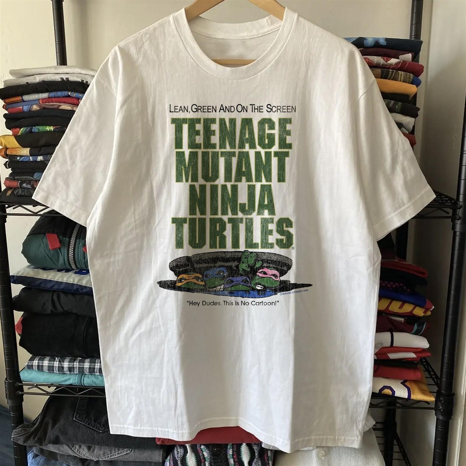 90s Teenage Mutant Ninja Turtles Movie Rare T-Shirt White S S