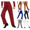 Boys Latin Dance Pants Drawstring Elastic Waistband Trousers Dancing Practice Performance