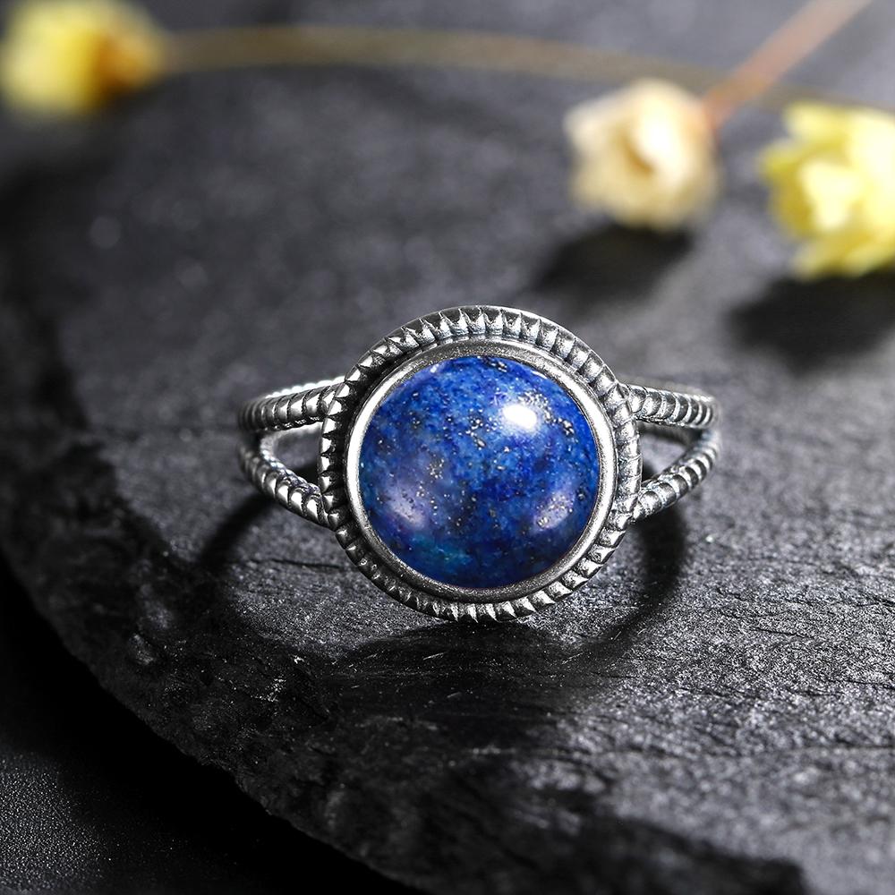 CopperRings With 10MM Round Natural Moonstones Women's Wedding Party Anniversary Fine Jewelry Ring