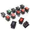 Vippekontakt KCD1-101, 15x21mm, 2/3/4/6 Ben, Dobbelt/Triple Positioner, Bådformet, 6A 250V