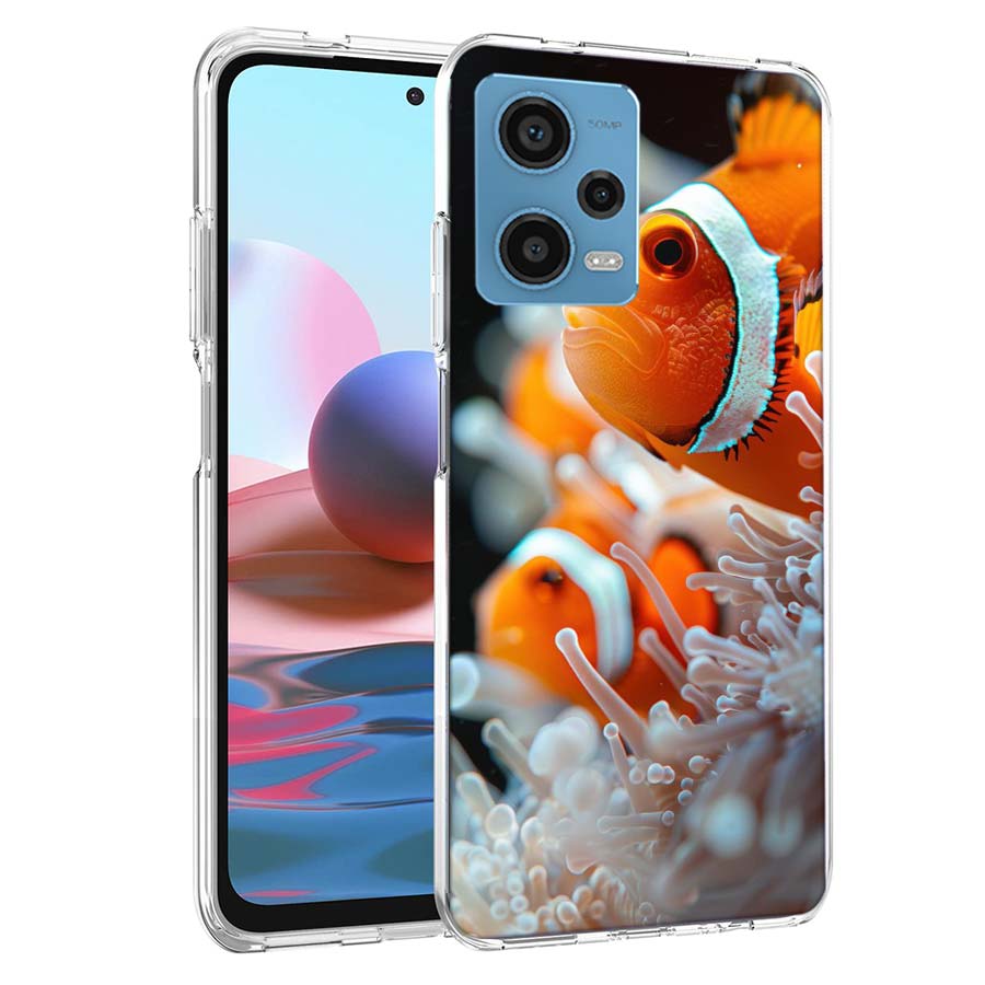 

Clownfish and Sea Anemone Phone Case For Redmi Note 13 12 14 15 Pro Plus 13R 11 11T 11E 11S 10 Pro 10S 9 9S Cover Cell Clear TPU Redmi Note 15 4G