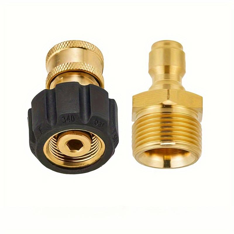 M22 14mm/15mm to 1/4" Quick Connect Adapters, 5000PSI High-Pressure Kit for Hose & Gun Accessories