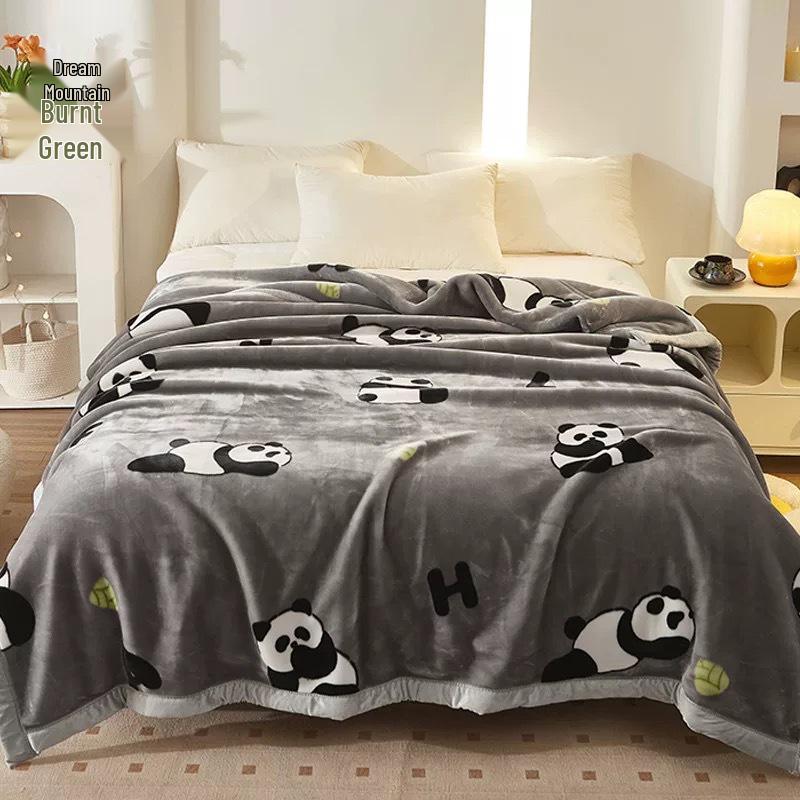 Double-Sided Fleece Raschel Blanket - Cozy Winter Wedding & Office Nap Gift