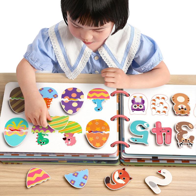 1 Set Yeni Yürüyen Çocuklar Eşleştirme Bulmacaları Oyunu Montessori Meşgul Kitap Çıkartma Sessiz Kitap Çocuklar İçin Erken Eğitici Öğrenme Oyuncakları Hediyeler
