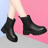 Fashion Leather Waterproof Chunky Women's Snow Boots Winter Fleece-lined Booties Trend 2025 Sale Fashion Plush Warm Luxury Ladies Shoes