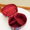 Large Capacity Women Cosmetic Bag Handbag Travel Toiletry Bag Fashion Checkered  Makeup Bag  Travel