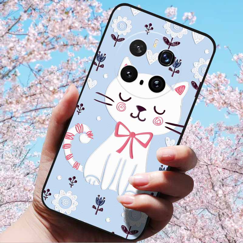 For Honor Magic7 Pro / Magic7 5G Cases 3D Relief Flower Emboss Soft Silicone For Magic7 Pro Magic 7 3D Cartoon Back Cover Cases