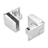 1 par de Bisagra de Aleación de Zinc de Cierre Automático para Puerta de Cristal Sin Taladro Abrazadera Sin Marco Montaje Lateral Herrajes Accesorios para Muebles