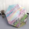 Hello Kitty, Sanrio Automatic Open/Close Umbrella-Cute Umbrella with Cute Design, Portable 3-Fold Compact Umbrella for Men & Women, Hallowee