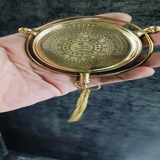 Brass Alethiometer Compass Engraved Golden Instrument Home Decor