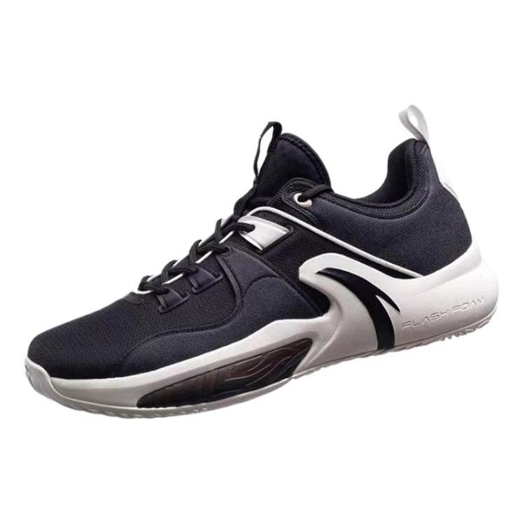 Anta Swoosh 1.0 Low top Basketball Shoes Men's Black White 112211616S-2