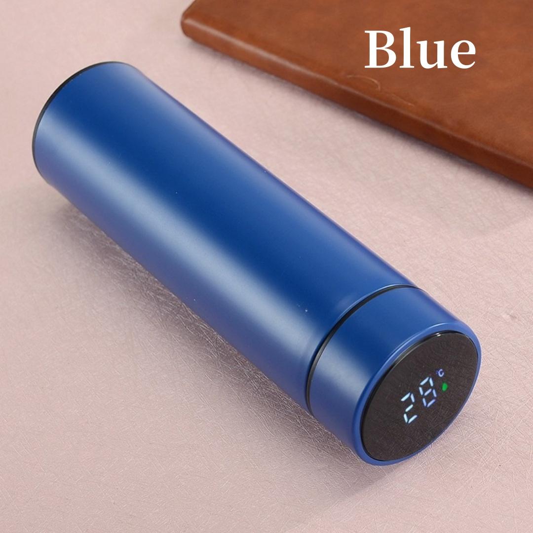 

500 мл 304 Нержавеющая сталь Изолированная чашка Материал Интеллектуальное измерение температуры Цифровой дисплей для офиса, автомобиля, путешествий 500ml синий