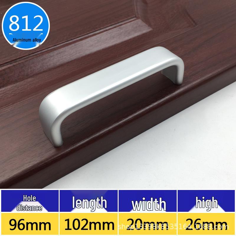 Black Space Aluminum Alloy Solid Wardrobe and Drawer Handle
