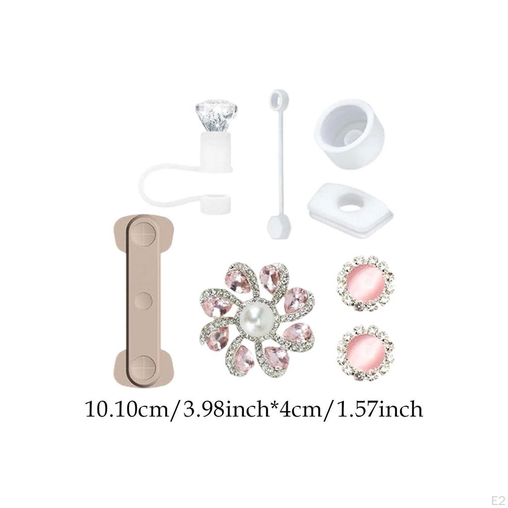 Cup -Accessoires Set, Charms, Ideal Gift for Tumbler, Stylish Spilling Stopper, Parts Ornament
