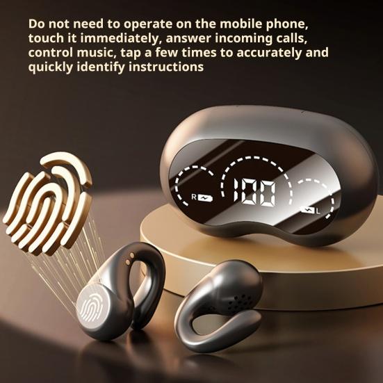 

Yousheng Bluetooth-compatible Earphone One-Button Control Auto Pairing Smart Digital Display Stereo Sound Wireless Gaming Earbuds with Charging Case