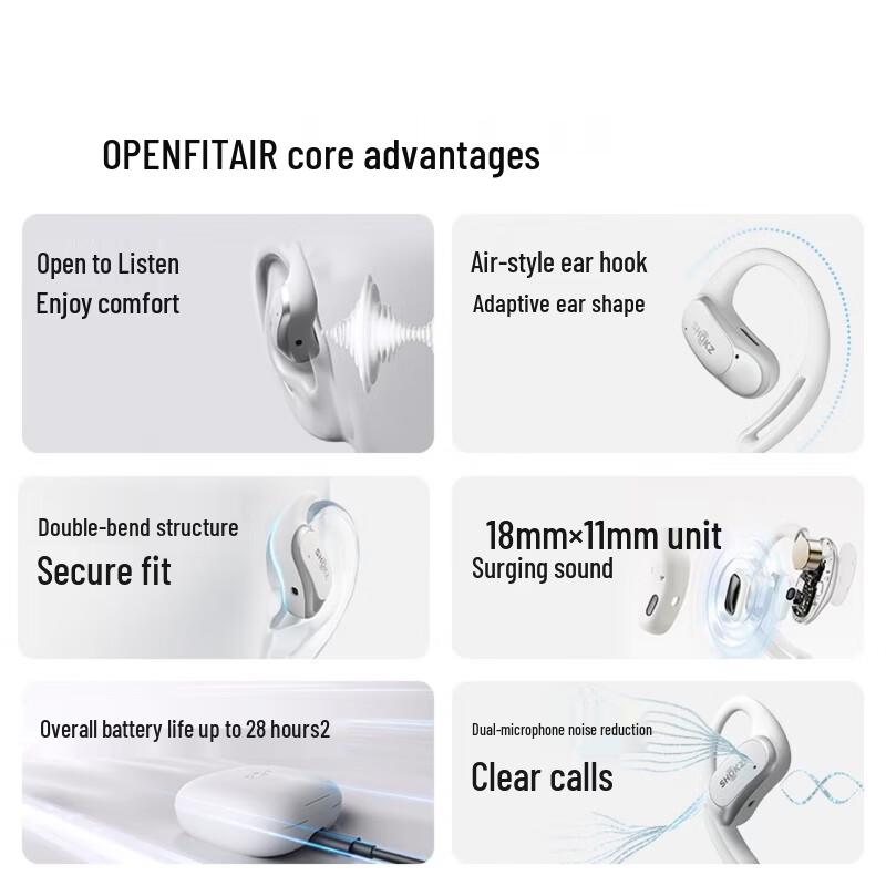 SHOKZ OpenFit Air Open-Ear Bluetooth Sports Headphones