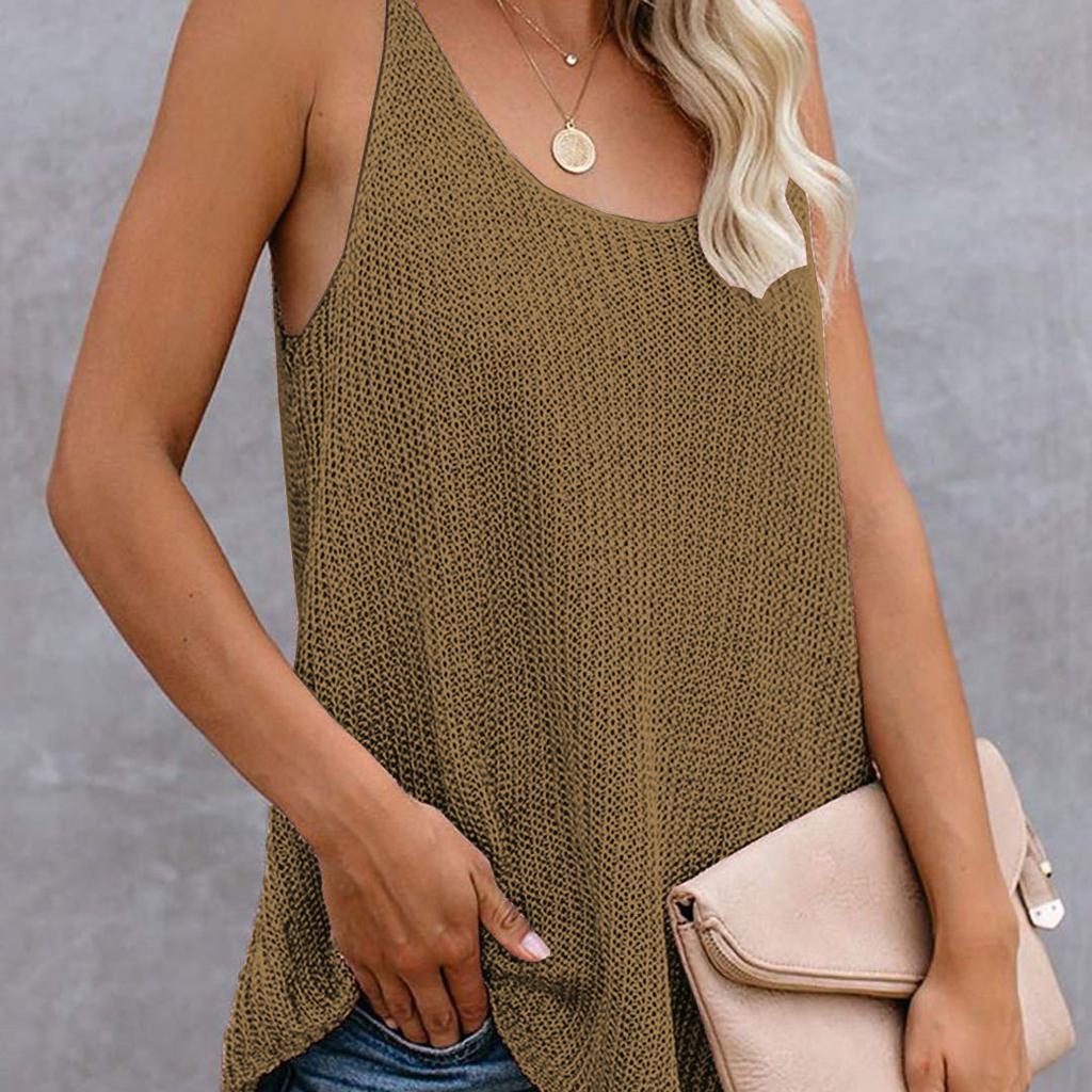 2026 Summer Women's Color Block Knit Tank Top, Round Neck Sleeveless Crochet Vest Cami for Casual Beach & Daily Wear