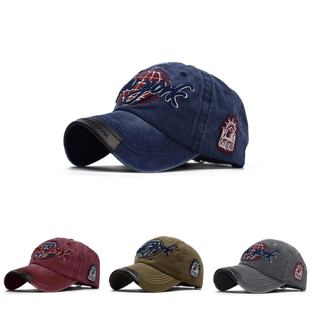 Classic Cotton Baseball Cap With Splicing Letter Embroidery Design For Outdoors