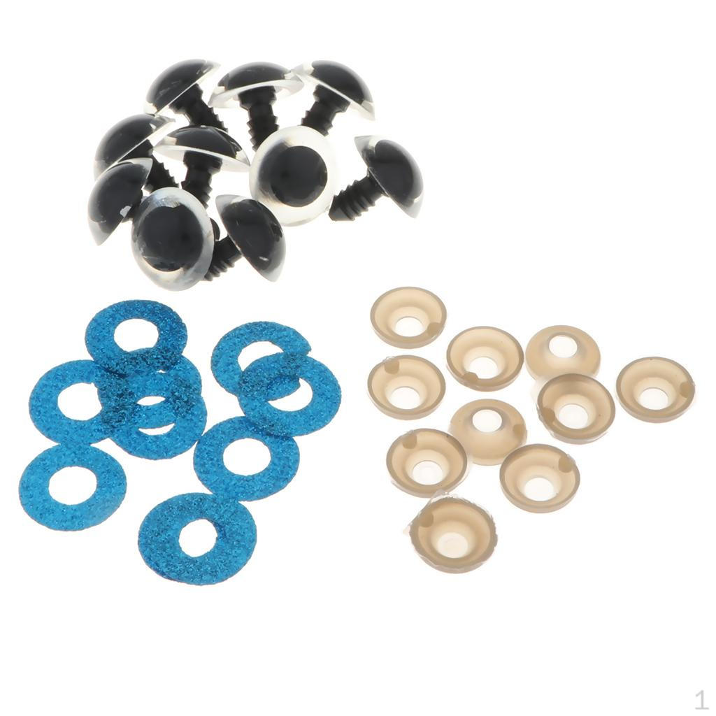 10x Glitter Safety Teddy , 24mm