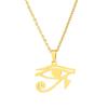 Unisex Edelstahl Auge des Horus Anhänger Halskette - Afrikanisches Amulett