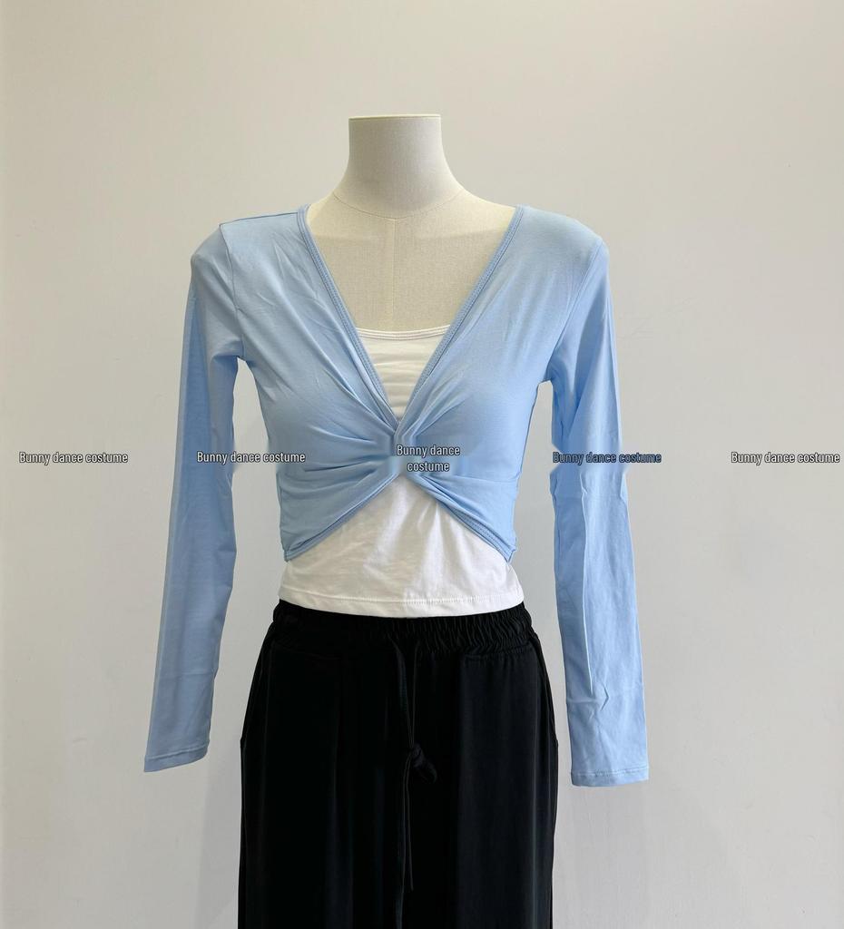 Women's Ballet Wrap Shrug: Long Sleeve Dancewear Top for Chinese and Classical Dance Practice