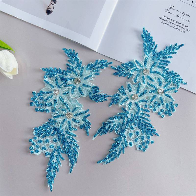 

Water Soluble Flower Decoration Delonix Regia Clothing Headscarf Polyester Ornament Color Sequins