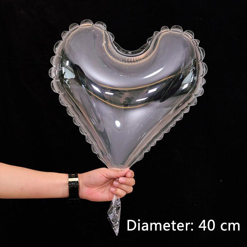 Transparent PVC Unicorn Star Heart-Shaped Transparent Balloon Wedding Birthday Baby Shower Party Decoration Bobo Helium Ball