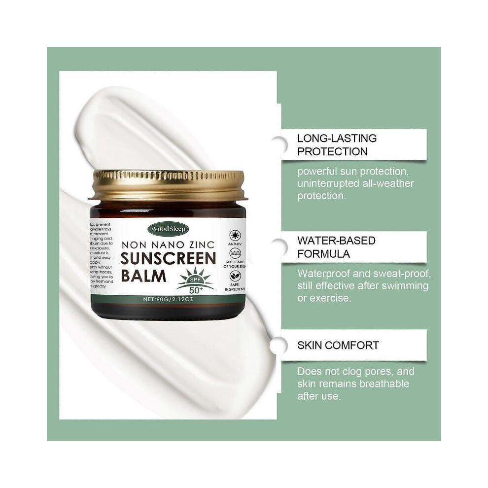 Beef Talow and Zinc Sun Balm, Non Nano Zinc Sunscreen Balm, Natural Sunscreen Grass-Fed Tallow with SPF 50+, Non-Nano Zinc Oxide, Reef-Safe