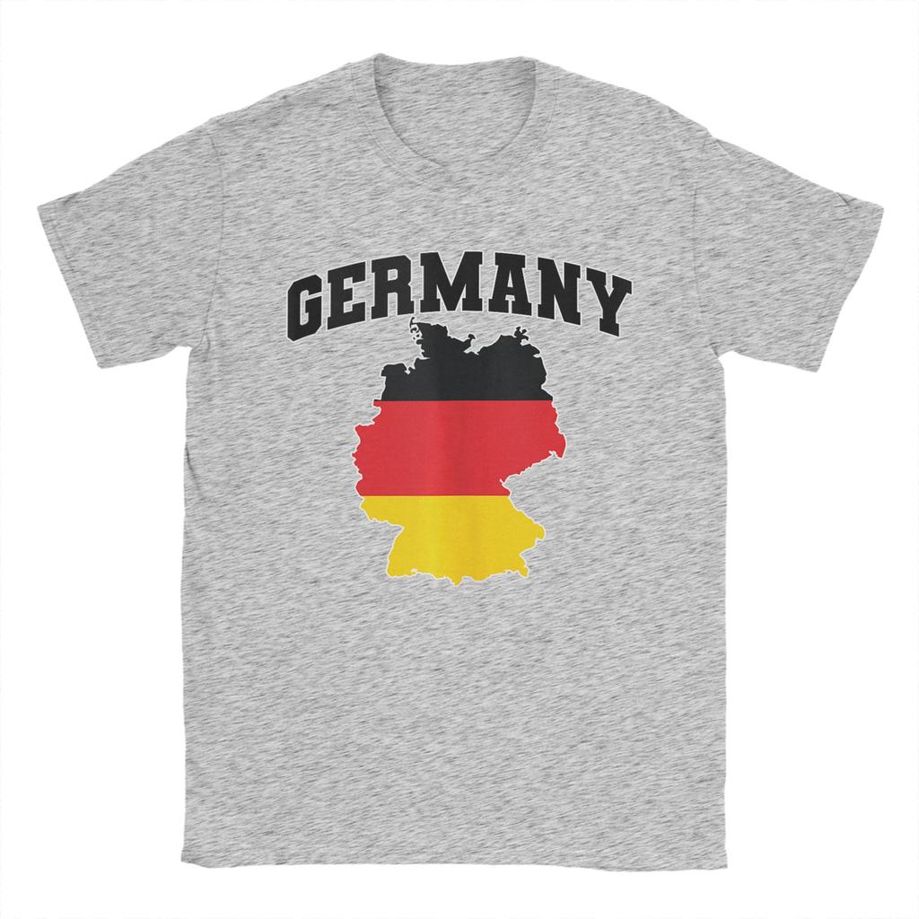 Map with Flag GerUnisexy TShirts for Unisex Funny Pure Cotton Tee Shirt Round Neck Short Sleeve T Shirt Plus Size Tops