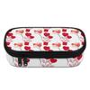 Pencil Bag Roomy Interior 300D Polyester Smooth Zipper with Main Pocket Mesh Layer and Removable Pen Divider for Students