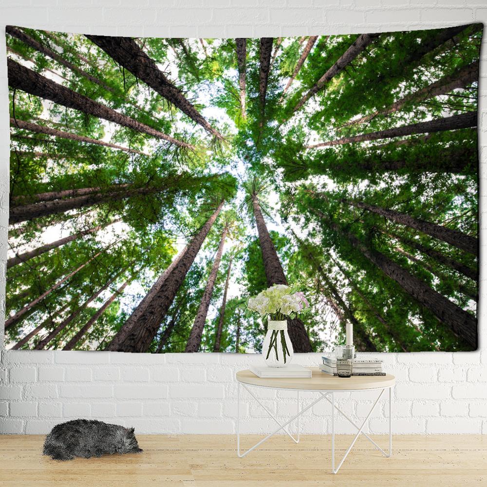 Forest Looking Up Tapestry Natural Landscape Background Tapestry Wall Hanging Bohemian Style Home Decor Tapestry