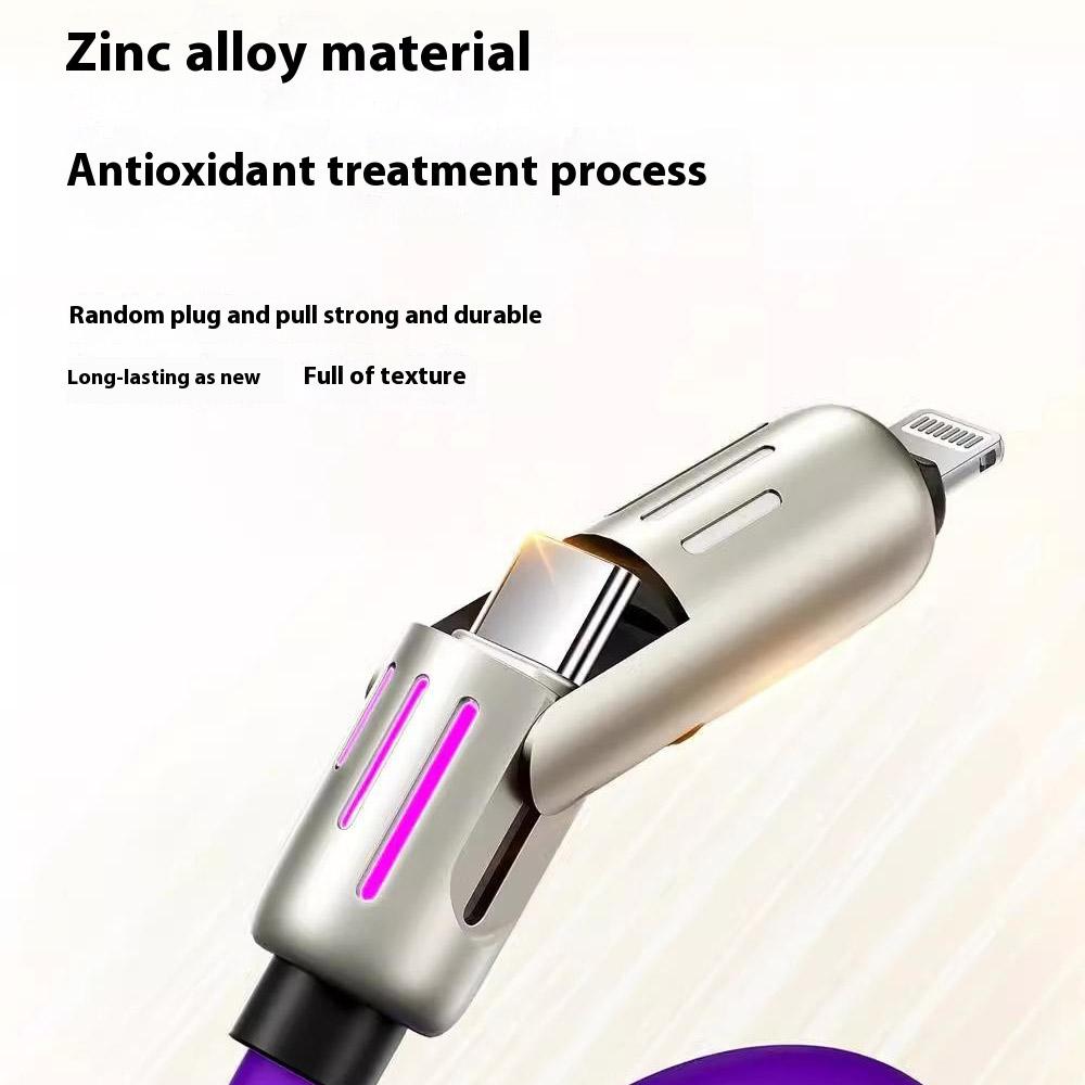 1m 4 In 1 Data Cable 240W Super Fast Charging Type-C/USB To Type-C/8Pin Liquid Silicone Cord