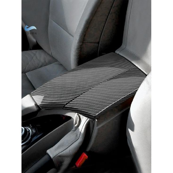 2xCarbon Style Center Console Armrest Storage Lid Box Cover For BMW 5 Series E60