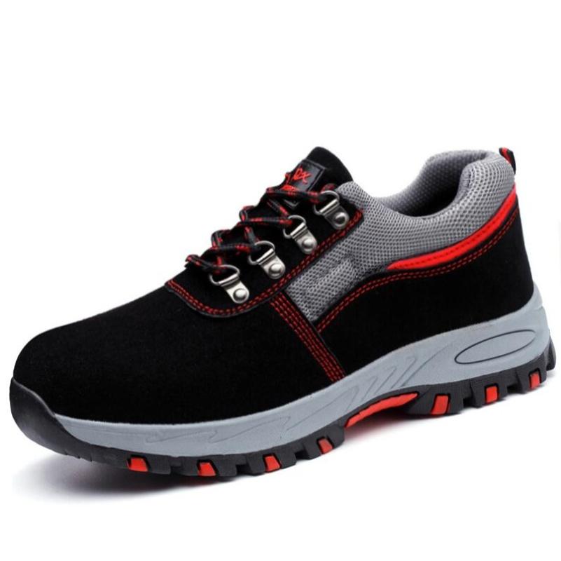 Mens Work leather Boot Safety Shoes Steel Toe Cap Puncture-Proof Work Sneakers Indestructible Work Shoes Men Shoes male kevlar
