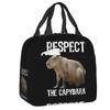 Fiambrera Portátil Personalizada de Capibara para Mujer, Termo Refrigerador Antifugas, Bolsa de Almuerzo Térmica Aislante para Escuela, Niños, Estudiantes