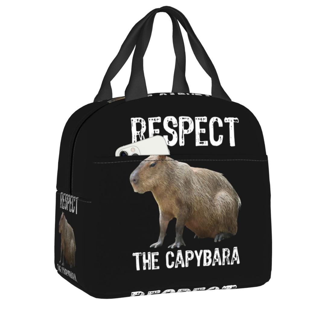 Fiambrera Portátil Personalizada de Capibara para Mujer, Termo Refrigerador Antifugas, Bolsa de Almuerzo Térmica Aislante para Escuela, Niños, Estudiantes