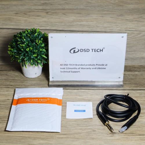 DSD TECH SH-AU20B USB to 6.35mm TS Audio Adapter Supports 96Khz 24-bit Sampling Rate