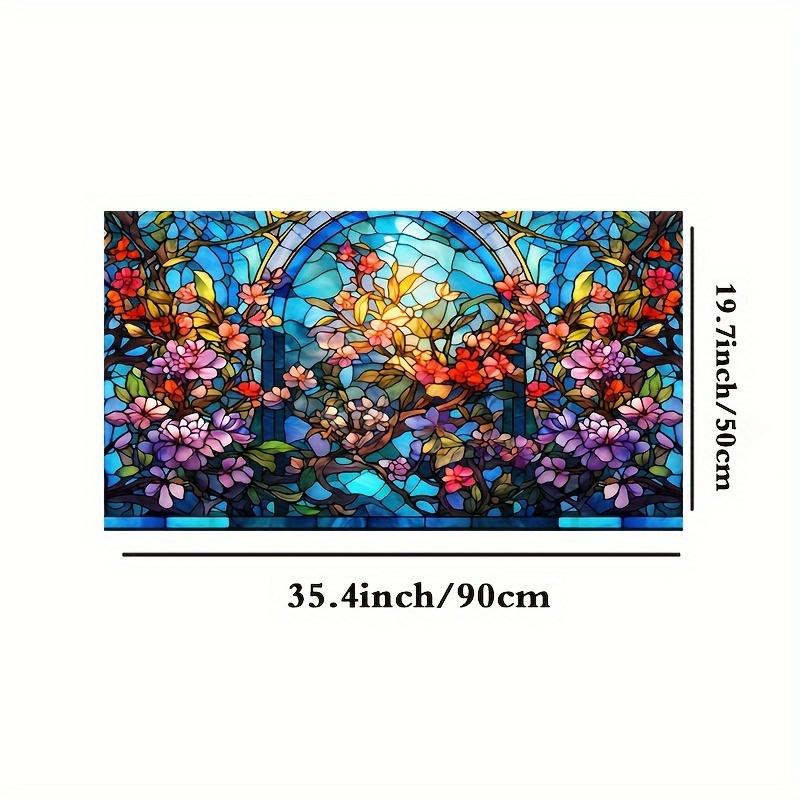 

1pc Flower Privacy Window Electrostatic Stickers Anti-collision Glass Window Decoration Home Bathroom Bedroom Privacy Vinyl Film