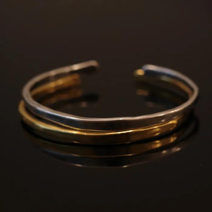 _Vintage Slim Bangle Bracelet (Gold)