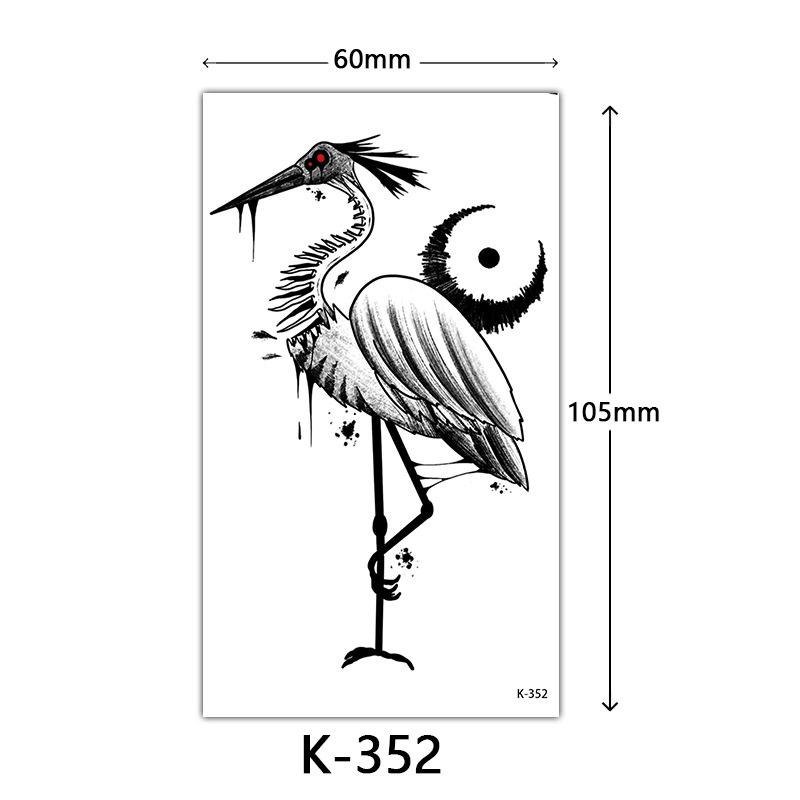 Pegatinas de Tatuaje Impermeables Frescas Pequeñas: Letras Inglesas, Flores, Mariposas, Líneas de Boceto