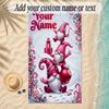 Snow Theme Soft Beach Towel Personalized Custom Name Text Towel Portable for Beach Pool Travel