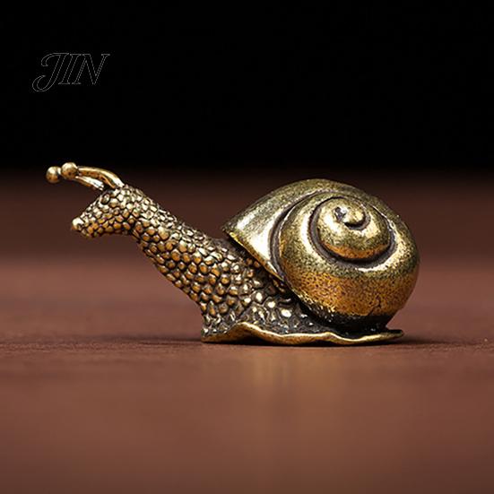 Meditation Desk Accessory Vintage Bronze Snail Sculpture, Metal Animal Statue, Slow Living Tea Table Sculpture Decor for Home Office Table,