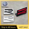 RUNTB1 For VW Volkswagen Jetta MK5 Golf 3D Metal Logo R Emblem Car Front Grill Badge Rear Trunk Sticker For Volkswagen VW Polo MK8 Pass