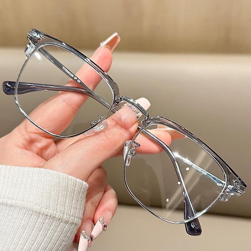 Metal Frame Anti-blue Light Radiation Protection Glasses Protection Goggle Schoolgirl's Online Class