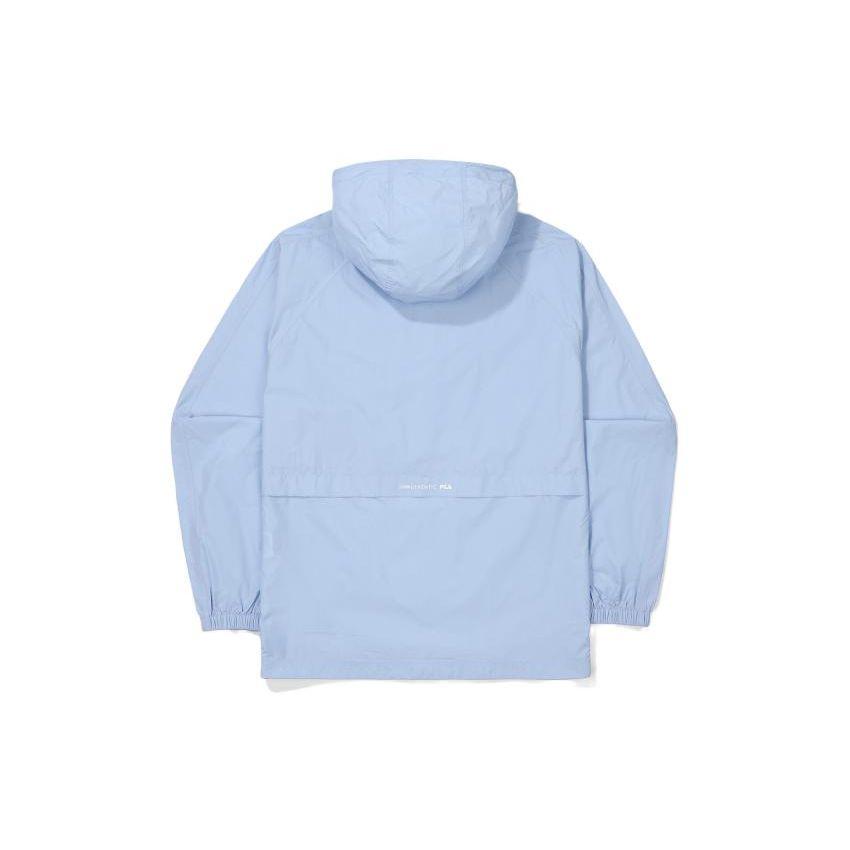 FILA Color Block Logo Print Half Zip Hooded Sweatshirt Men sweatshirt Blue FS2JKF2212M-PBE